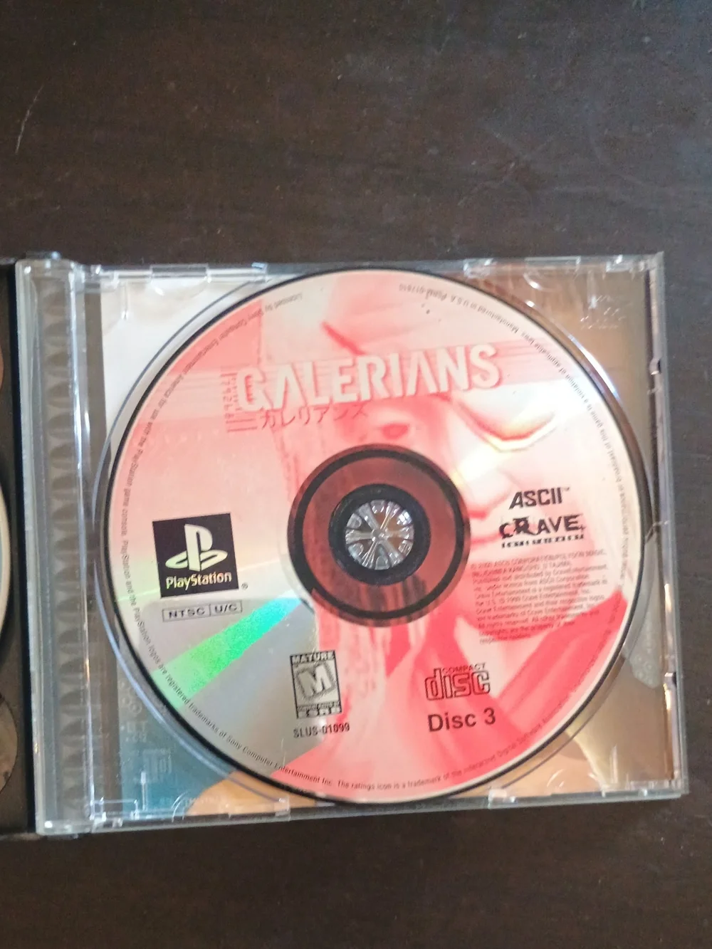 Sony PlayStation Galerians Disc with Pink and Silver Artwork